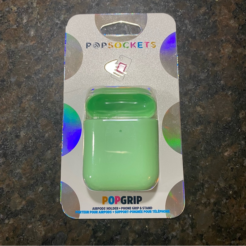 2/20 PopGrip Popsockets AirPods Holder Neo Mint Light Green BNWT
